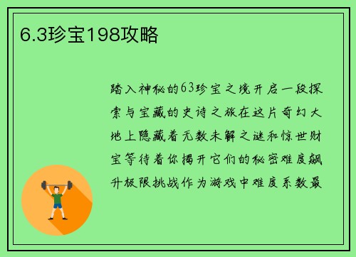 6.3珍宝198攻略